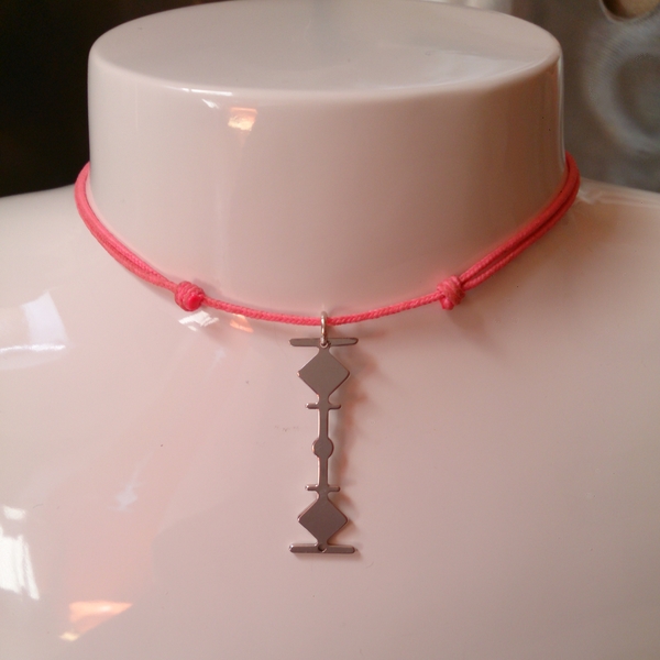 miniature Larmada pendentif cordon argent rhodié bcg designer artiste créateur