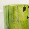 Z°ZO Zig-Zag Boucles d'Oreilles sur Chaine 3 cm  Argent Rhodié